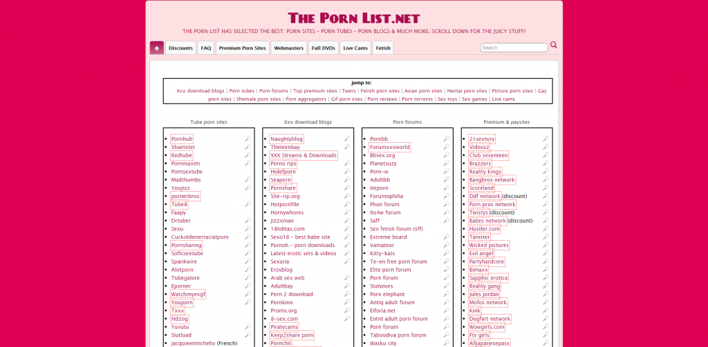 The Porn List.Net